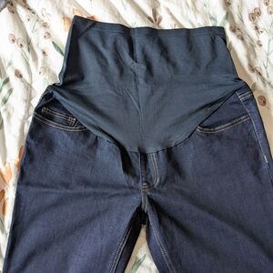 Women's Maternity Dark Wash Blue Jeans